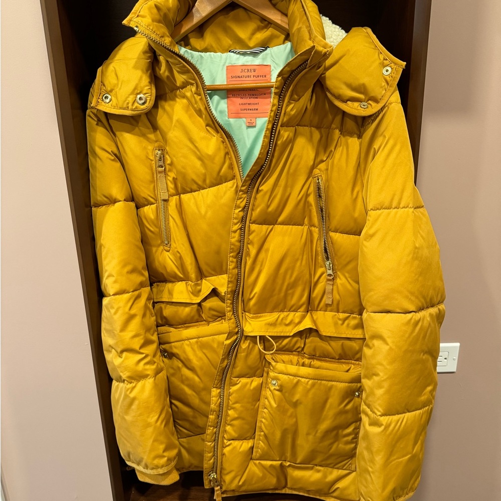 J Crew Signature Puffer Coat Size S